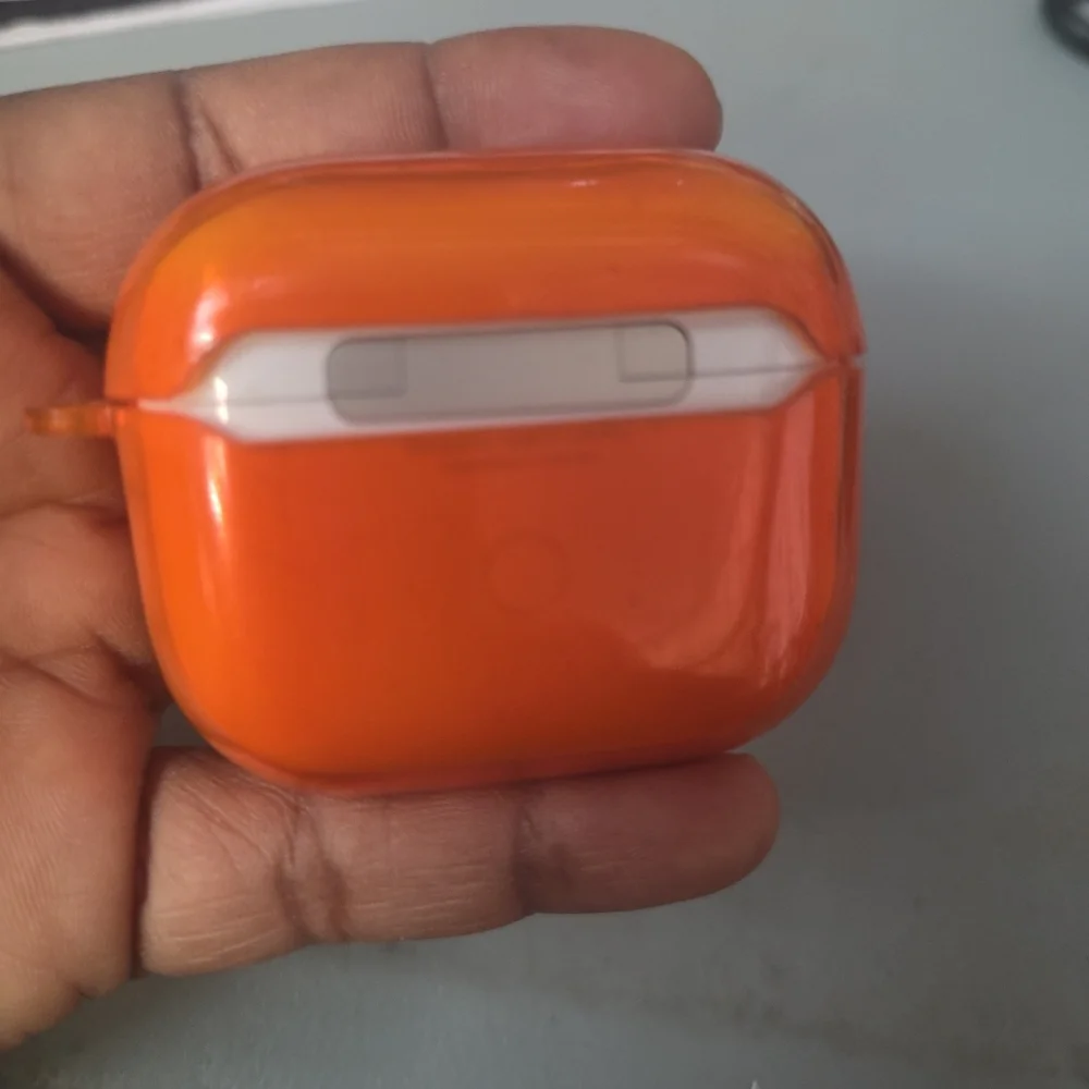 Wireless Earbuds with Orange Case